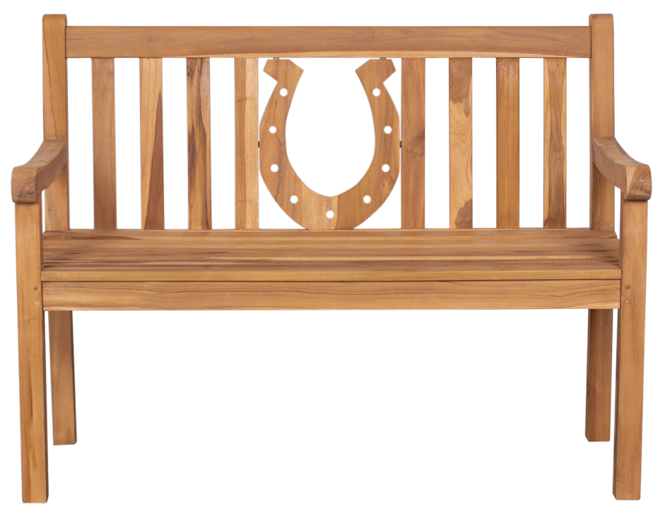 Gartenbank Hufeisen Teak 120 cm – Bild 4